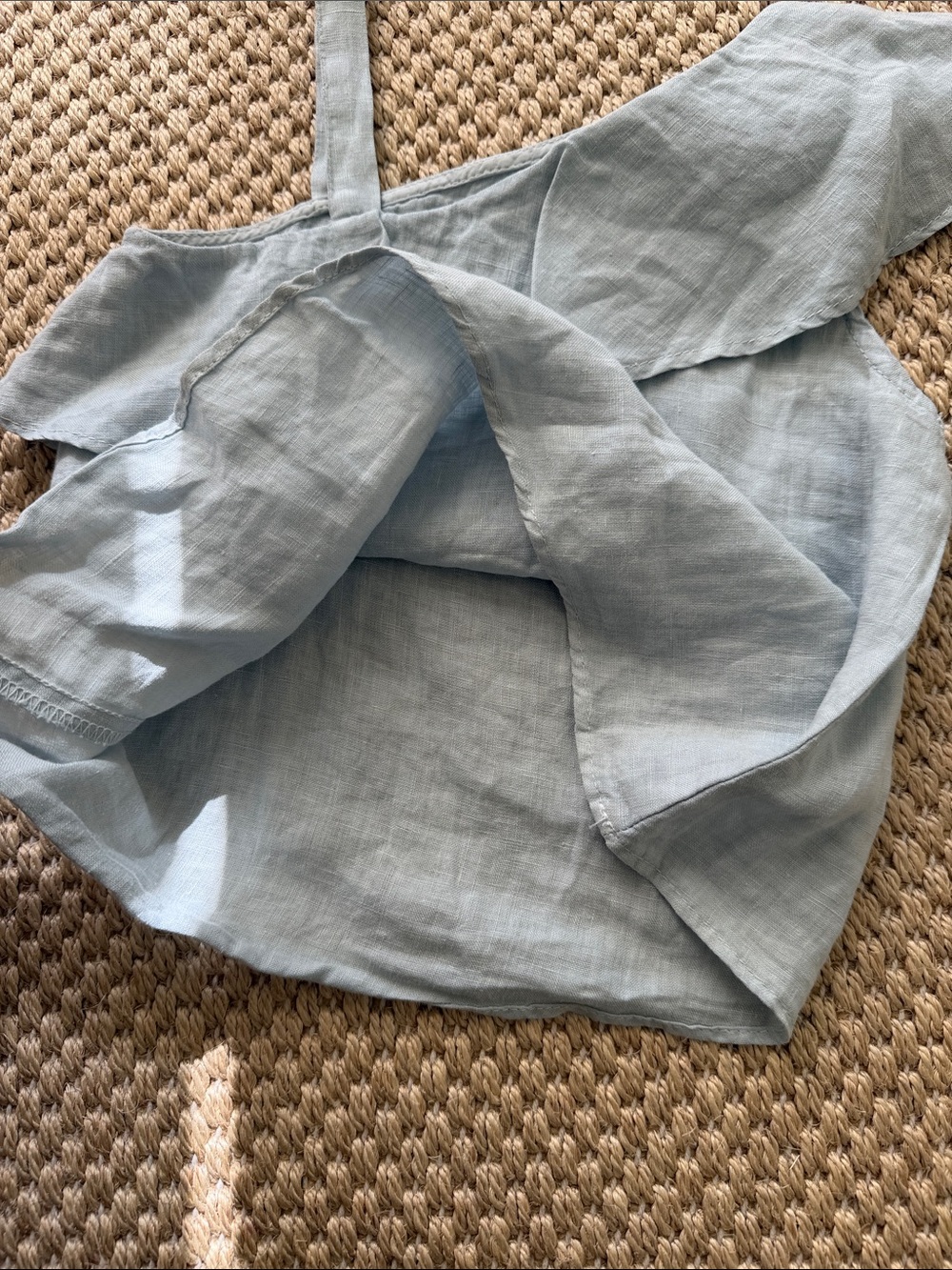 Zara girls Light Blue One-Shoulder Ruffle Camisole 6-7 years - Picture 9 of 9